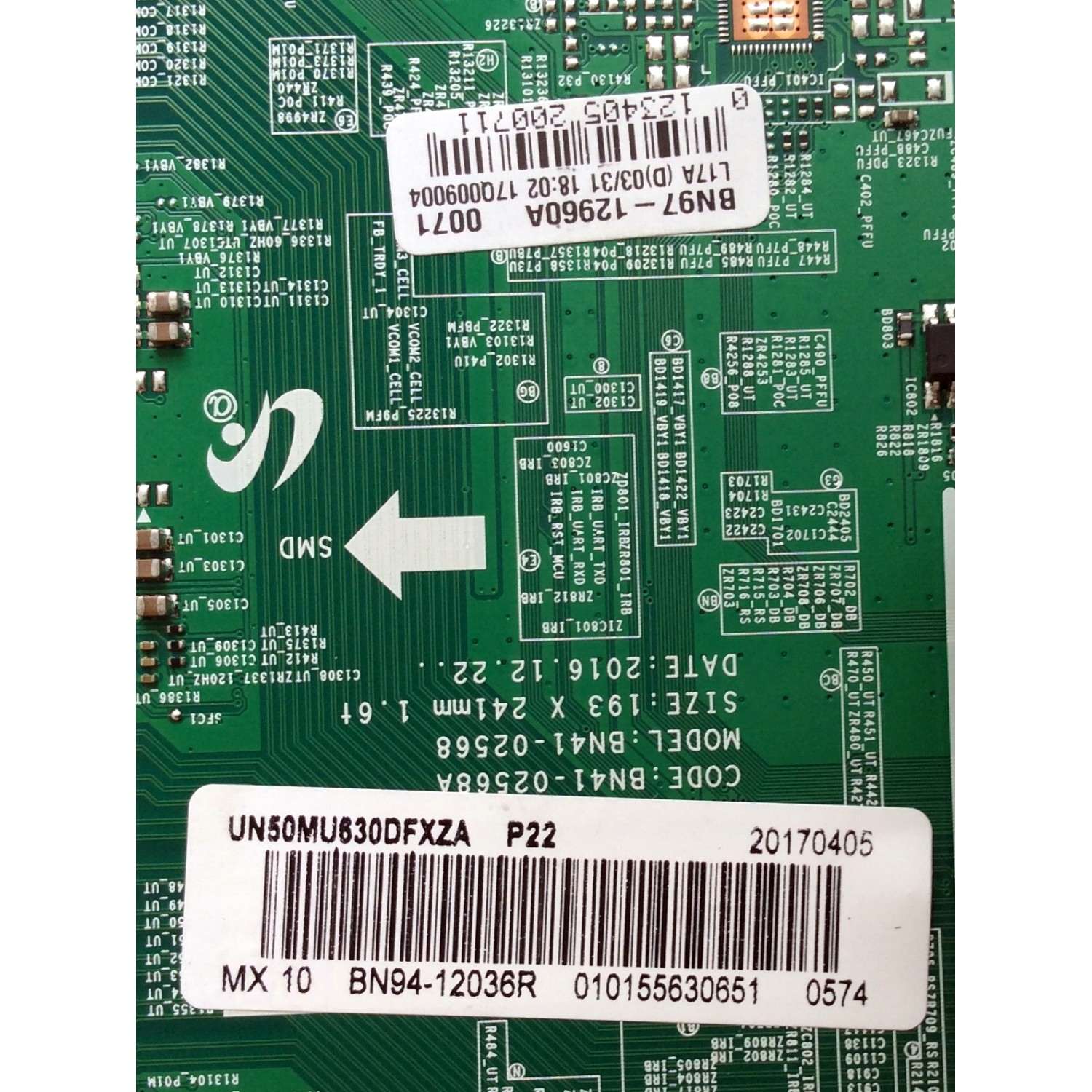 MAIN / SAMSUNG BN94-12036R / BN41-02568A / BN97-12960A / PANEL CY-GK050HGNVHH / MODELO UN50MU630DFXZA DA01 - Imagen 2
